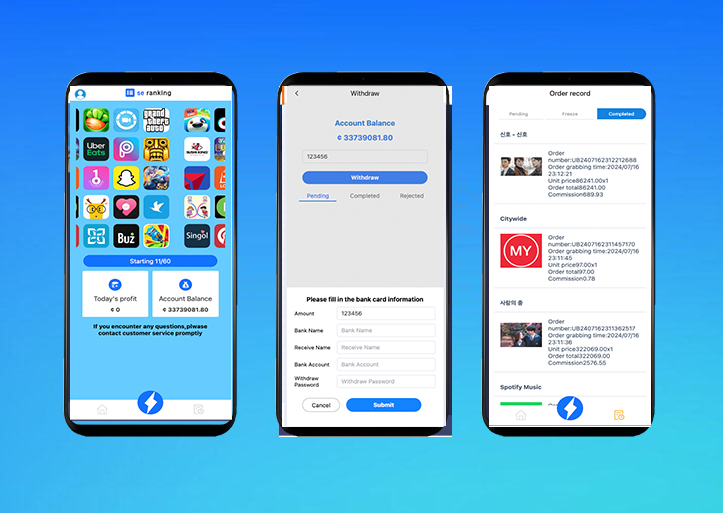 首发【海外多语言app优化刷单系统源码】全新U抢单刷单系统vue/抢单系统/订单自动匹配系统/打针功能/连单卡单/海外刷单源码